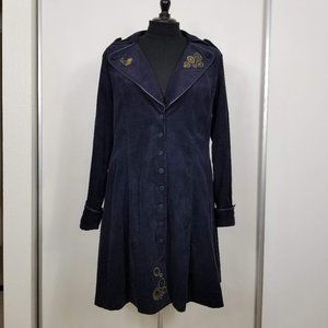 Doctor Who TARDIS Navy Corduroy Trench Coat